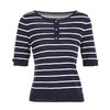 乔万尼条纹设计感早春薄款针织衫夏款短袖休闲上衣EI2M826 商品缩略图4