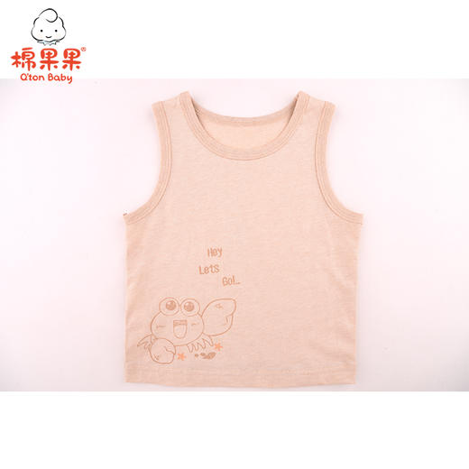 棉果果夏季新疆彩棉男童女童纯棉汗布背心M201170121213 商品图0