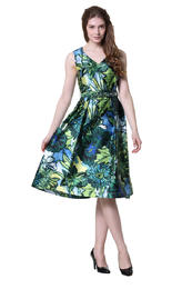 【伯妮斯茵】161S196--绿色连衣裙--长着向日葵的蔬菜园--《生命之美-梵高的花园》