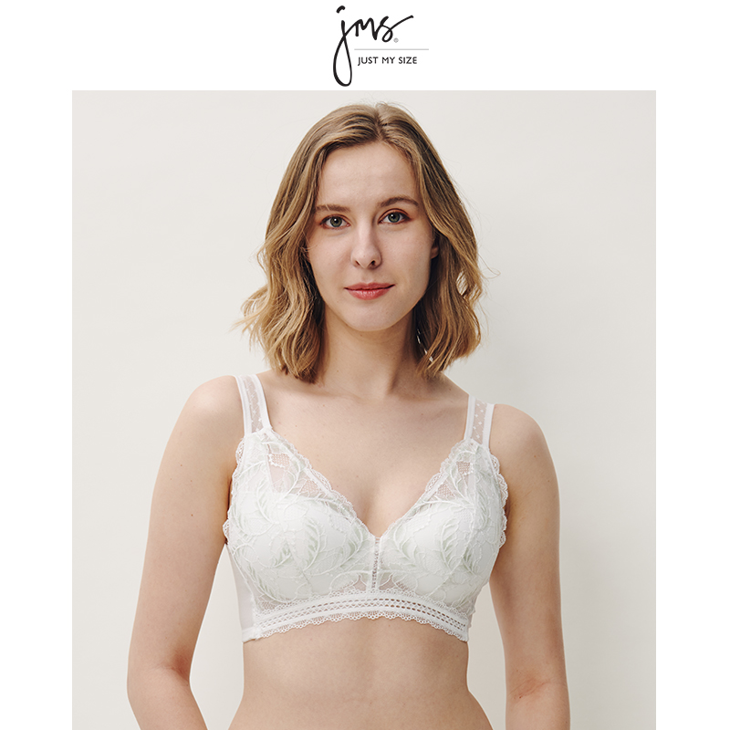 【美国品牌JUSTMYSIZE】性感蕾丝内衣女无钢圈美背聚拢上托文胸