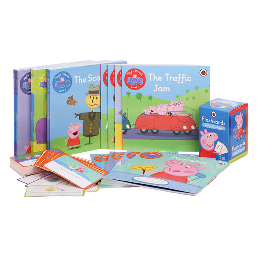 #小彼恩童书 Sight Words with Peppa   20册（塑封）+1盒闪卡 点读版 商品图1