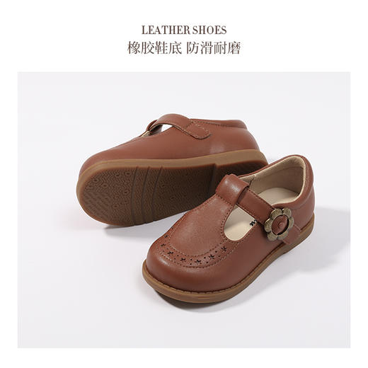 卡特兔春秋款宝宝复古公主鞋 棕色 一段/二段 商品图2