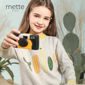 【仙人掌系列】mettekids童装针织衫女童春季新款毛衣套头衫