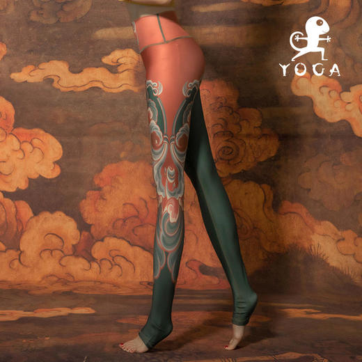 壁虎瑜伽《飞天》限量款印花瑜伽12分裤【可定制】（标准码） 商品图2