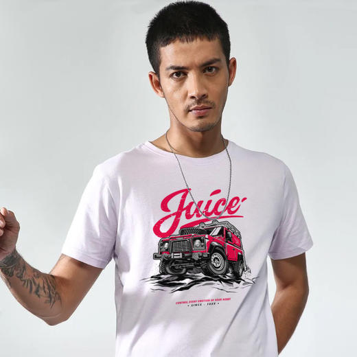 越野e族夏季短袖t恤路虎defender创意越野图案潮牌半袖汗衫圆领衫NMT-1293 商品图0