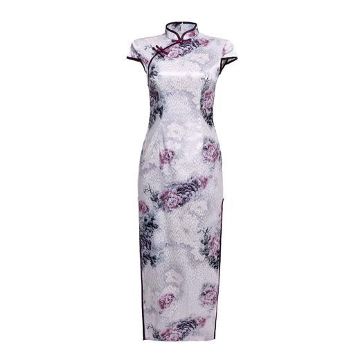 MES3037新款双层丝绸改良旗袍 商品图4