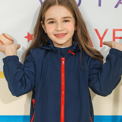 【透气速干】mettekids童装运动休闲夹克外套女童春季新款棒球服 商品图4