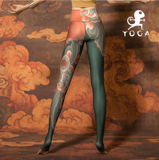 壁虎瑜伽《飞天》限量款印花瑜伽12分裤【可定制】（标准码） 商品图3