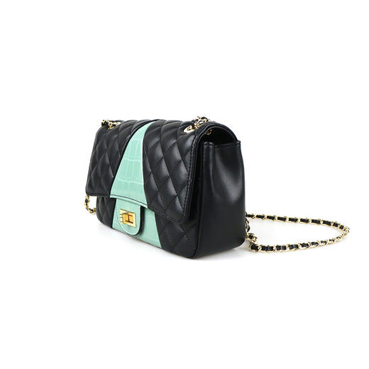 【品牌授权 全国联保】SADI/萨迪 时尚拼接菱格链条包 SDS5165 商品图3