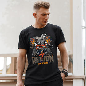 越野e族夏季越野队服休闲短袖T恤铃木小钢炮创意印花图案半袖打底NMT-1296