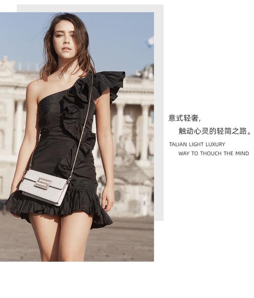 【品牌授权 全国联保】SADI/萨迪新款2020潮亮片小方包质感手提斜挎包女SD3668-18-1 商品图6