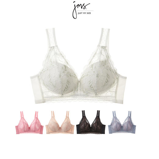 【美国品牌JUSTMYSIZE】性感蕾丝内衣女无钢圈美背聚拢上托文胸 商品图4
