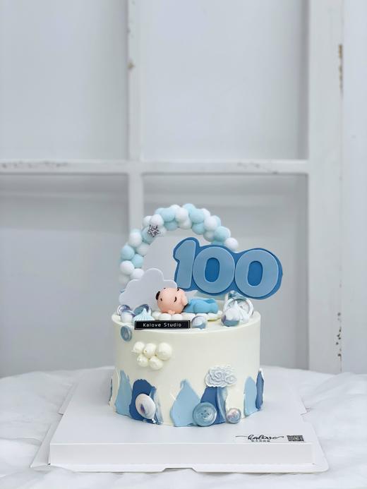 男宝宝百日庆祝蛋糕 商品图0