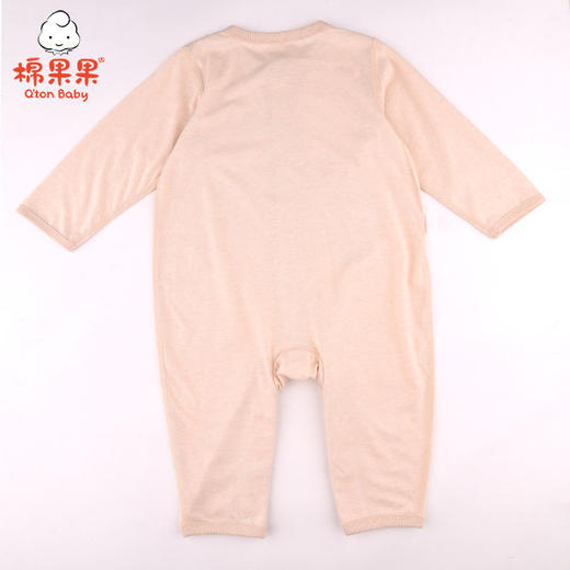 棉果果夏季新疆彩棉男童女童纯棉汗布对开连体衣连身衣哈衣M201722121206 商品图2