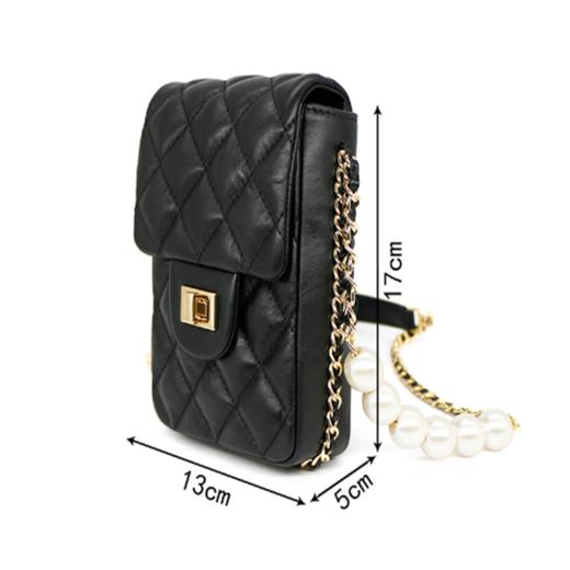 【品牌授权 全国联保】SADI/萨迪小香风菱格手机包 SDS5211-01-1 商品图3