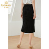 乔万尼春款黑色女春秋大码设计感小众轻熟显瘦百褶高腰半身裙EI2D782 商品缩略图3