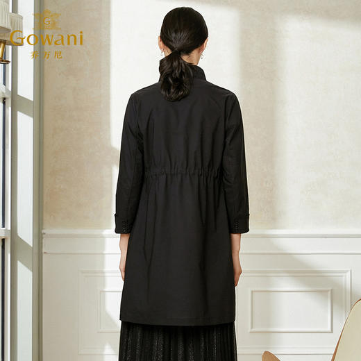 【两色可选】乔万尼风衣外套女新款春款春春大衣中长款英伦风EI1A911 商品图3