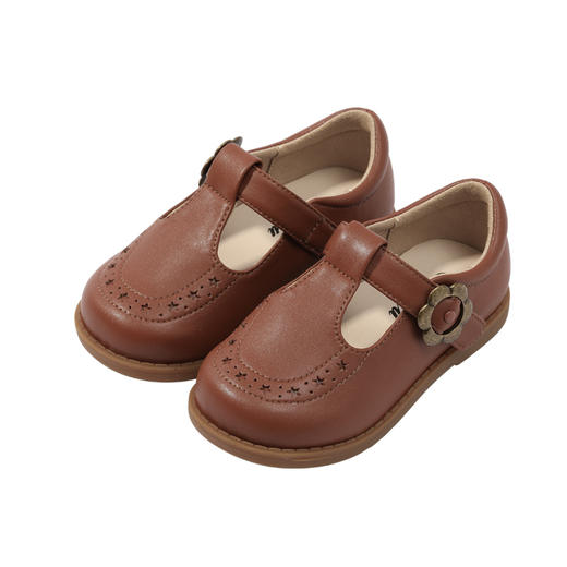 卡特兔春秋款宝宝复古公主鞋 棕色 一段/二段 商品图0