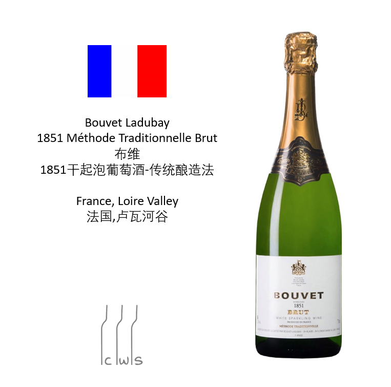 Bouvet Ladubay 1851 Méthode Traditionnelle Brut 布维1851干起泡葡萄酒-传统酿造法