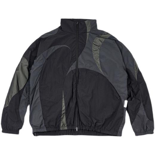 ATTEMPT SS21曲线拼接褶皱尼龙夹克外套男女潮宽松休闲拉链无帽 商品图4