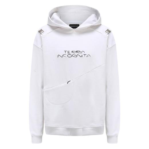 TERRAINCOGNITA20AWG系列分解结构宽松脏白重磅插扣戴帽卫衣男女 商品图4