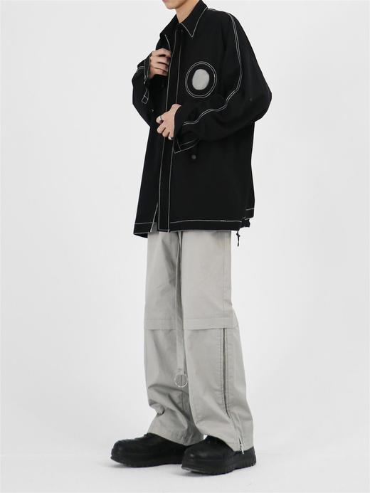 49PERCENT(49%)破圆线型结构设计衬衫明线衬衣长袖 商品图3