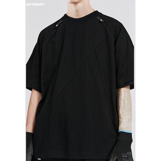 ATTEMPT SS21 十四巧板分割元素T恤原创分割宽松薄款半袖休闲T恤 商品图2