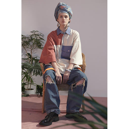 UMAMIISM 20SS 伟大的油画家夏日纯棉翻领OVERSIZE马球POLO衫 商品图0