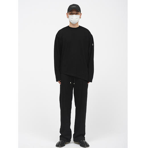 TERRAINCOGNITA2021G系列宽松解构刺绣打底衫不规则百搭长袖T恤男 商品图1