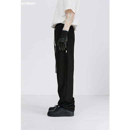 ATTEMPT SS21 弧线分割元素针织长裤裁片拼接立体宽松休闲裤 商品图2