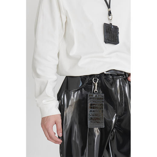 TERRAINCOGNITA多用百搭鳄鱼压纹挂脖小包可拆卸三卡位卡包零钱包 商品图3