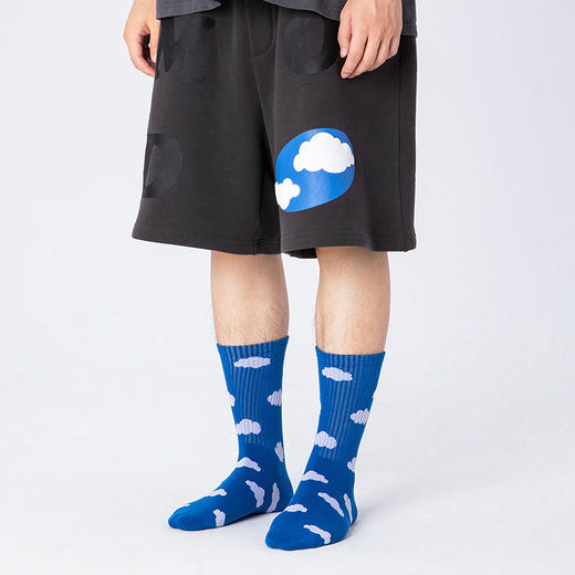 MODITEC 20秋冬蓝天白云针织弹力棉袜运动袜 黑/蓝/浅蓝 3双装 商品图1