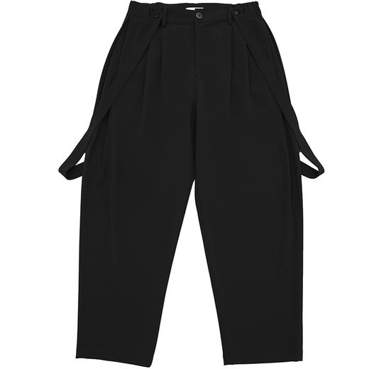 MODITEC 20秋冬 打褶锥形西裤 可拆卸装饰背带西裤 双色立裁西裤 商品图3