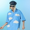 MODITEC云朵刺绣古巴短袖衬衫蓝天白云宽松OVERSIZE何洛洛同款 商品缩略图0