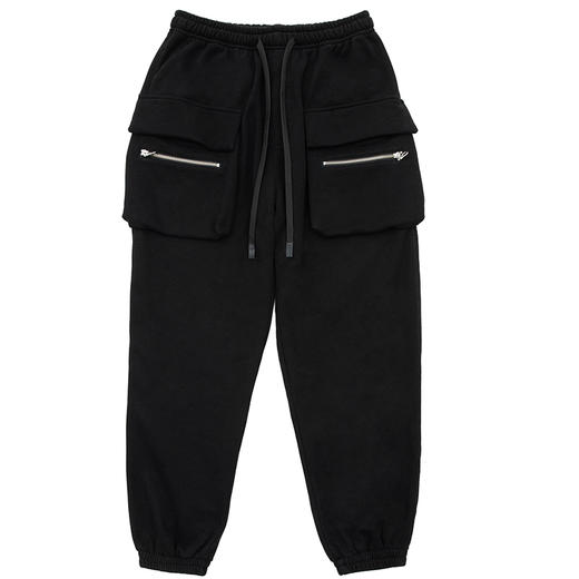 MODITEC 20秋冬 立体大口袋棉质束脚裤 松紧腰抽绳双色束脚裤 商品图3