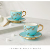 夫人瓷西湖蓝咖啡杯元杭瓜棱树枝杯碟150ml 商品缩略图1