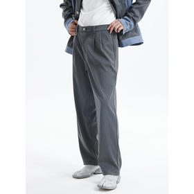 TERRAINCOGNITA2020G系列宽松廓形垂感两穿西装休闲长裤男女同款