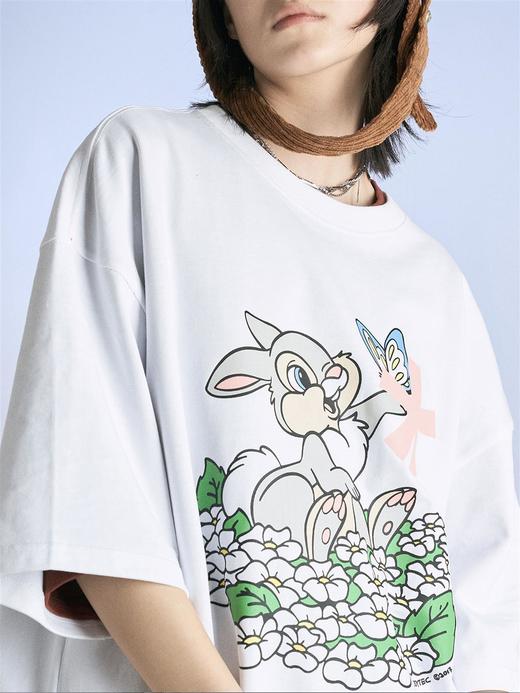 MODITEC 20SS三色卡通兔子形象符号宽松短袖 全棉情侣宽松潮流T恤 商品图2