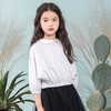 【舒适透气上衣】mettekids童装娃娃领白色衬衫T恤女童春季新款卫衣服 商品缩略图1