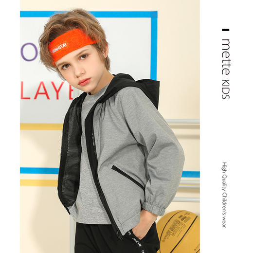 【撞色连帽夹克】mettekids童装连帽夹克开衫外套男童春季新款棒球服 商品图1