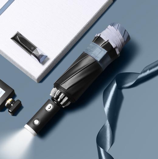 【全新黑科技面料 一甩即干】升级款全自动反向设计雨伞 坚固耐用一秒闪电开售 黑胶防紫外线   LED照明功能 强反光条守护家人雨夜安全出行雨伞防晒遮阳伞 多色可选 商品图7