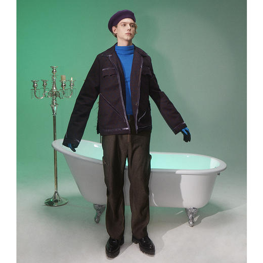 UMAMIISM 有茂密声 21SS 艾森豪威尔合身丝绒宫廷夹克 商品图0