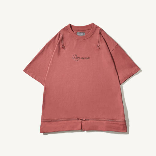 UMAMIISM 20SS 拉链调节衣长层次感设计品牌LOGO宽松休闲圆领短袖 商品图4