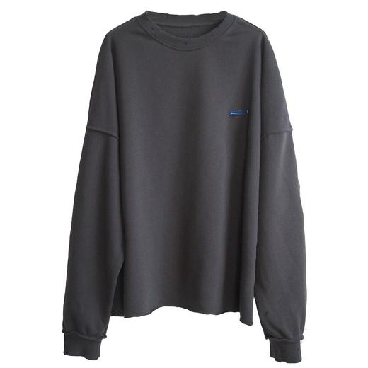 49percent原创设计深灰破坏裁剪廓形卫衣男女街头 商品图4