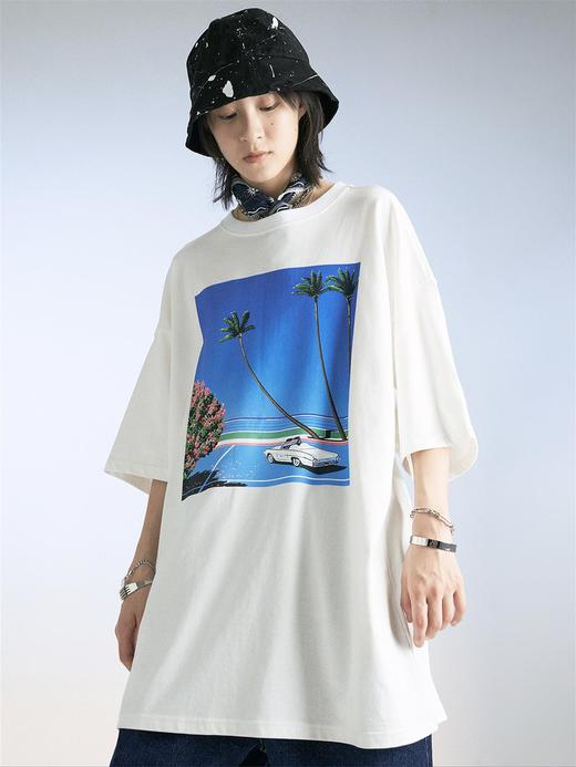MODITEC 20SS 风景印花落肩宽松短袖 数码直喷工艺潮流T恤 商品图1