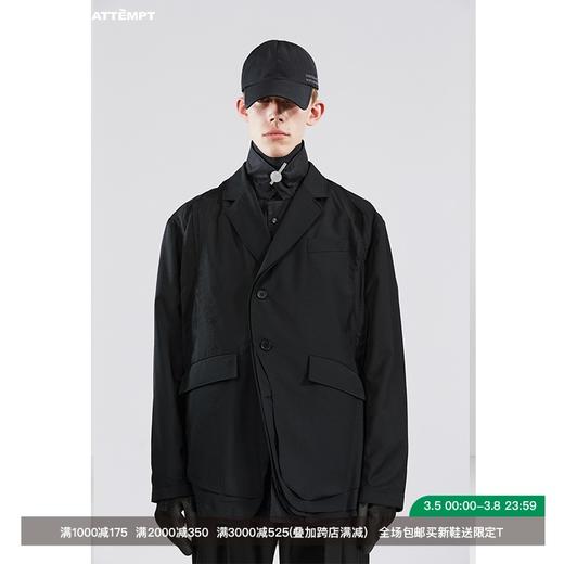 ATTEMPT SS21 等高线多层羊毛混纺/玻璃纱西装潮牌原创休闲西服 商品图0
