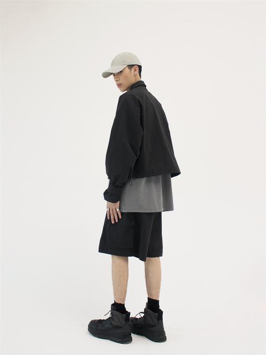 49PERCENT 原创设计黑色层次短款衬衣休闲男女 商品图2