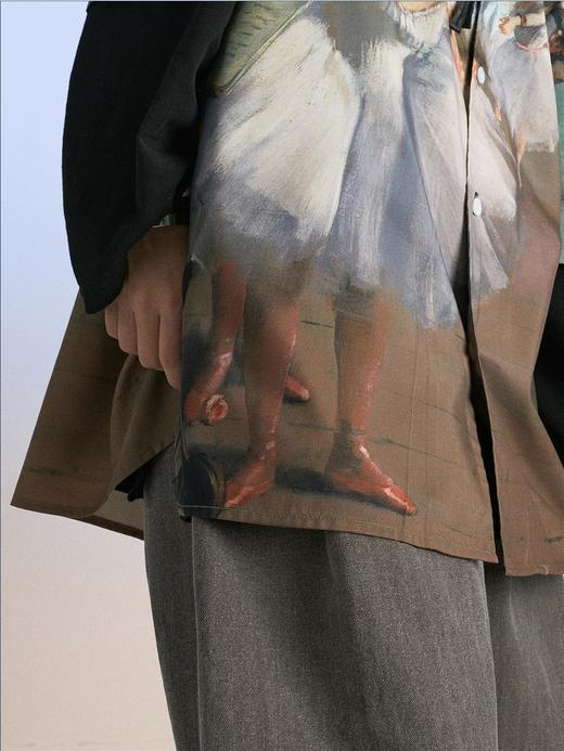 MODITEC 夏季芭蕾教室油画古巴短袖衬衫宽松夏威夷满mojito衬衣 商品图3