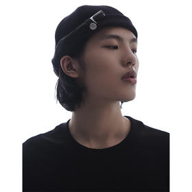 TERRAINCOGNITA金属纽扣装饰羊毛瓜皮帽百搭休闲雅痞帽水手帽男女