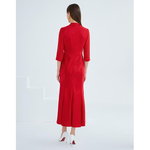 EITIE爱特爱春季新款优雅气质中式立领改良旗袍礼服连衣裙女 商品图4